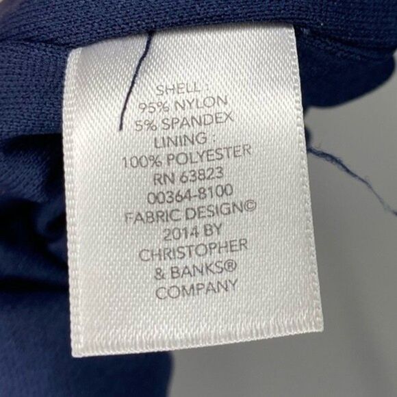 CJ Banks Blue Purple Floral Lace Stretch Lined Midi Skirt 1X Plus Size - Picture 6 of 7